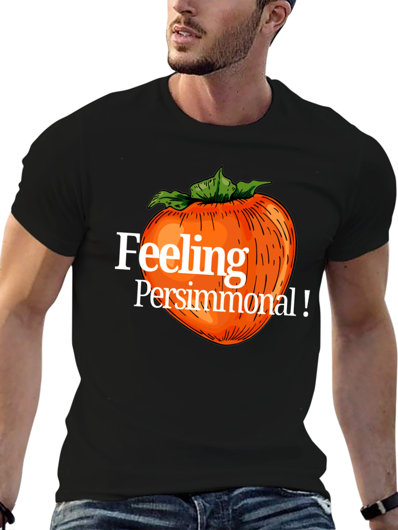 Feeling Persimmonal Black Graphic Tee