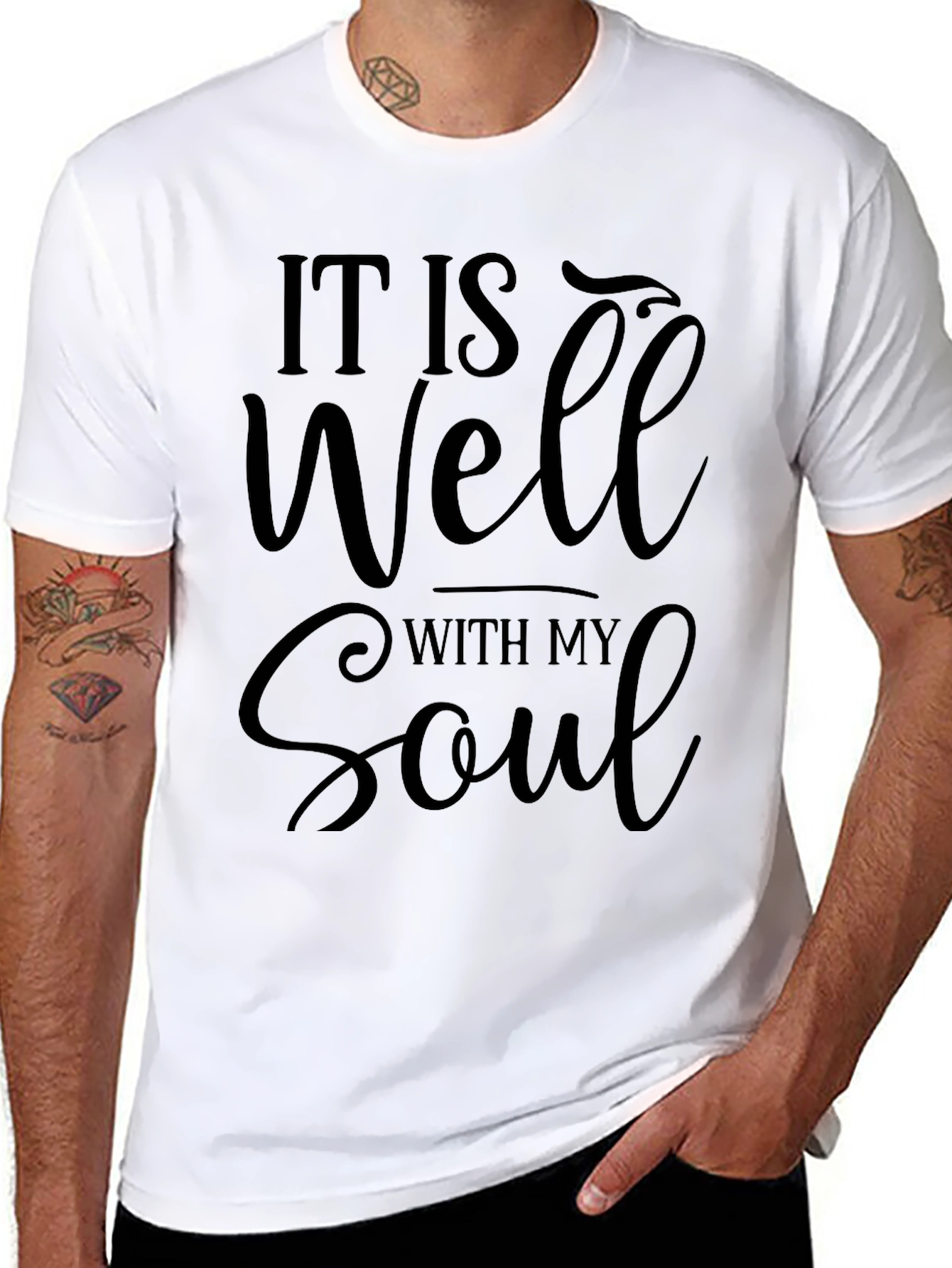 It Is Well With My Soul Black T-Shirt