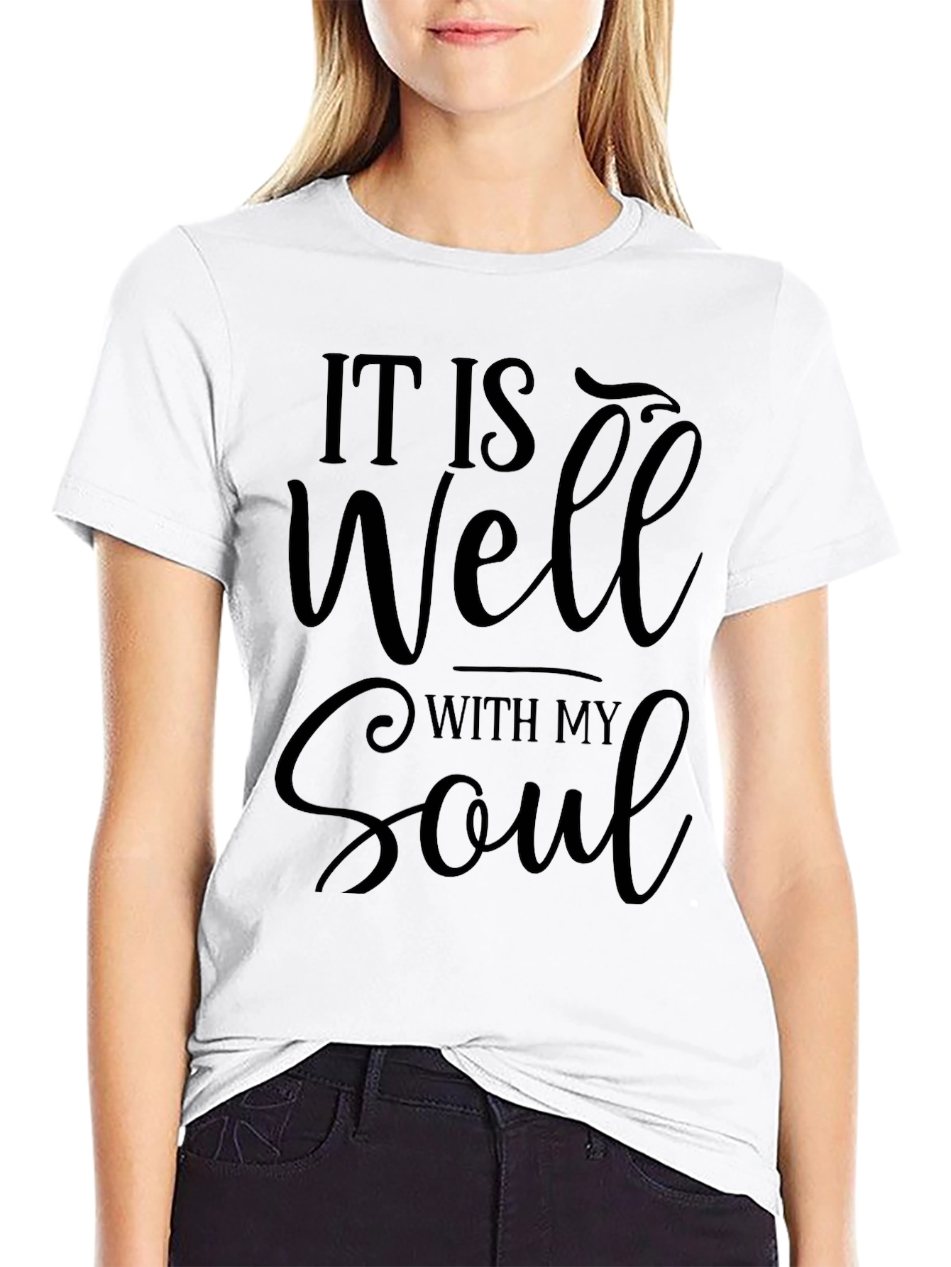 It Is Well With My Soul Black T-Shirt