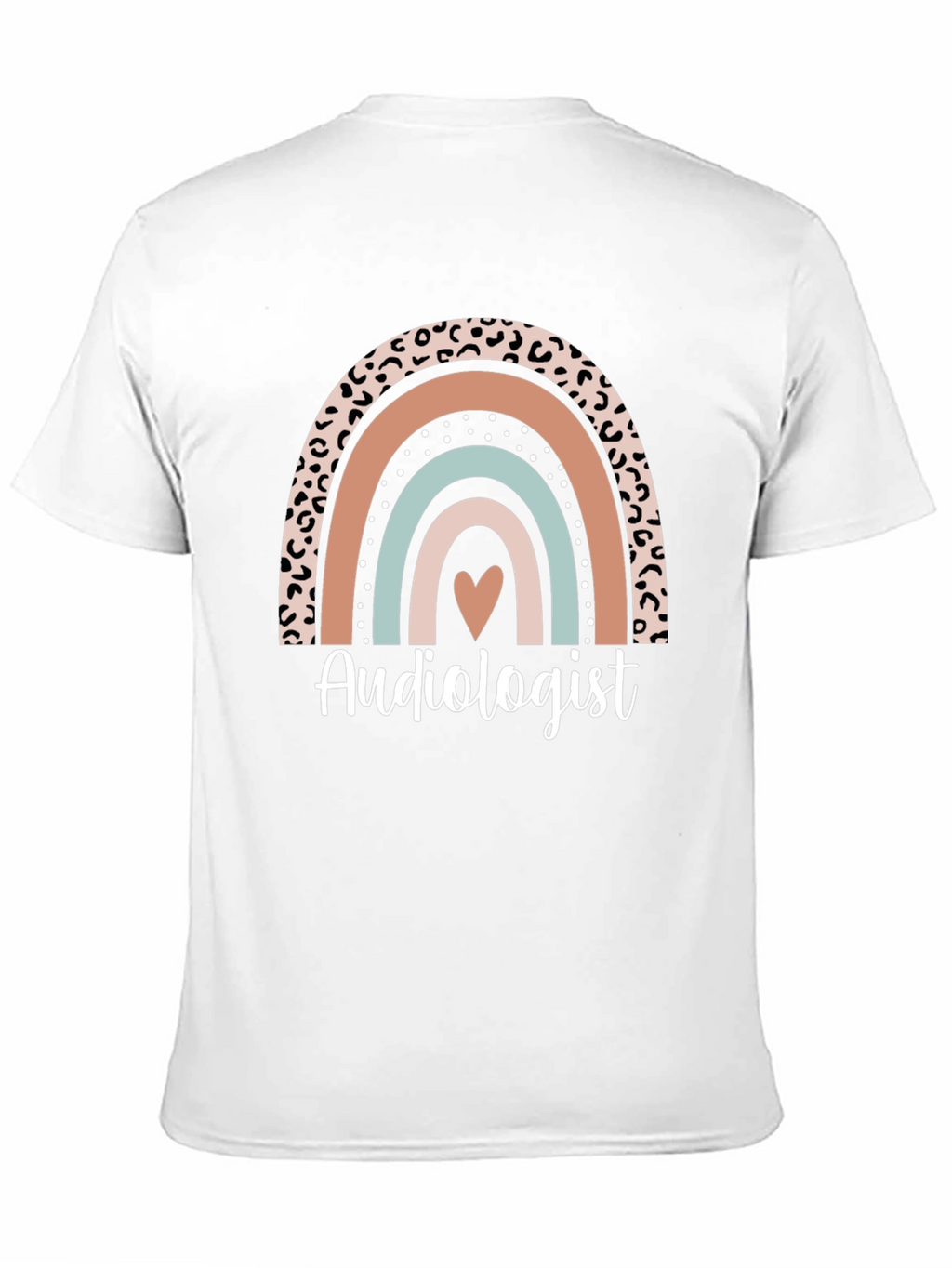 Audiologist Rainbow Heart Graphic T-Shirt