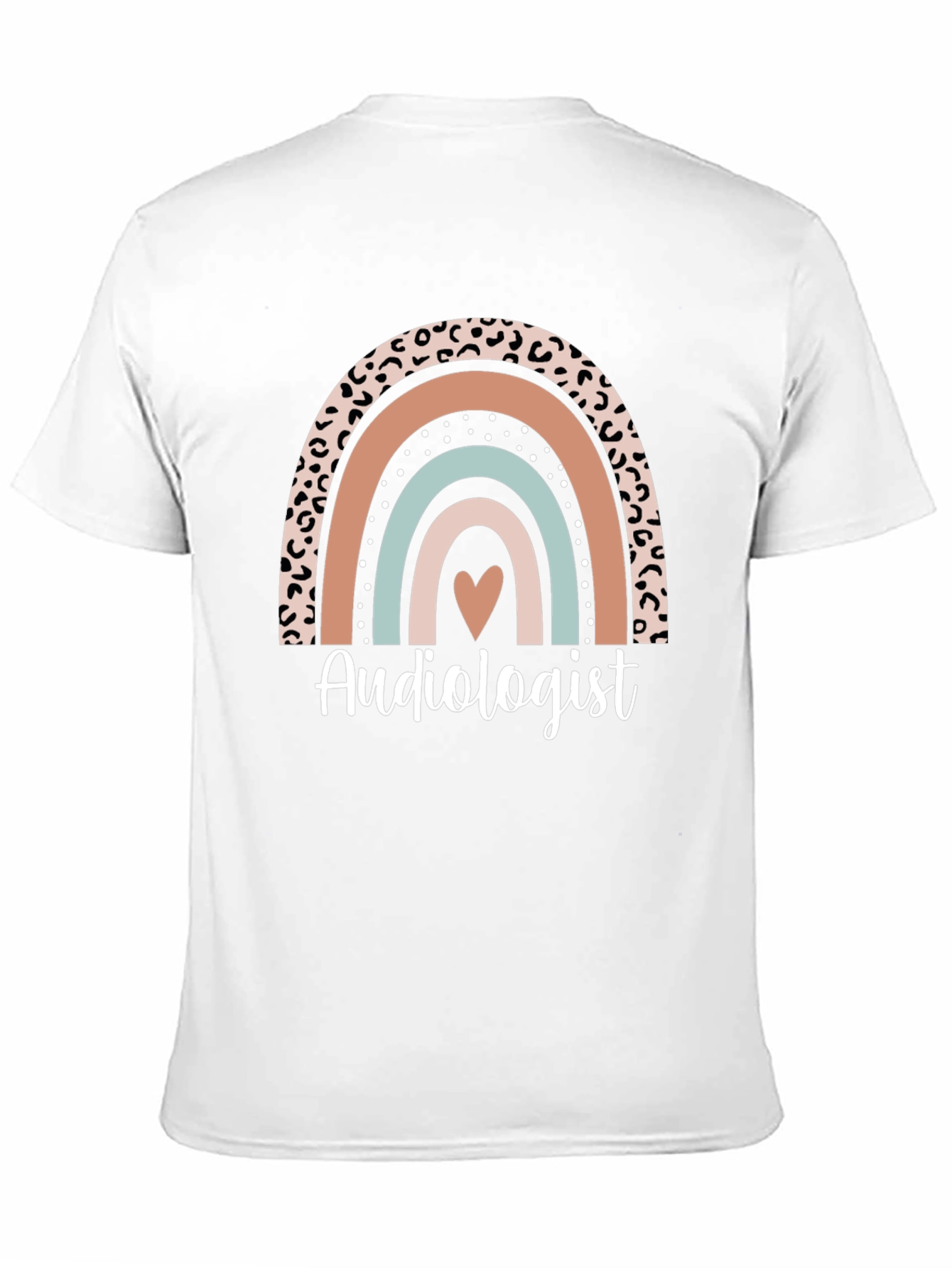 Audiologist Rainbow Heart Graphic T-Shirt