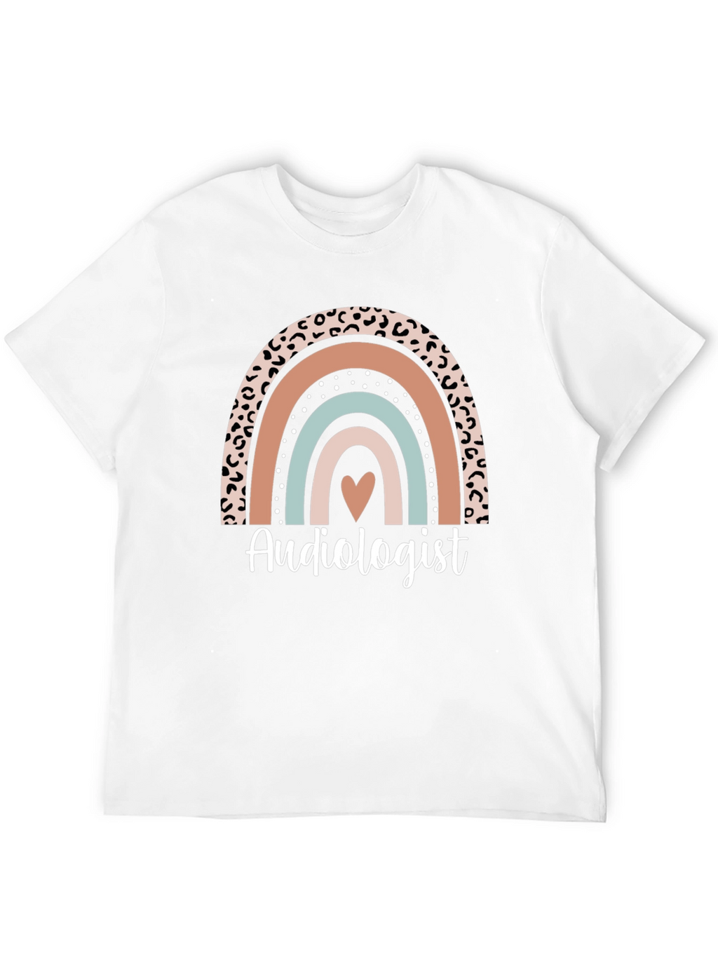 Audiologist Rainbow Heart Graphic T-Shirt