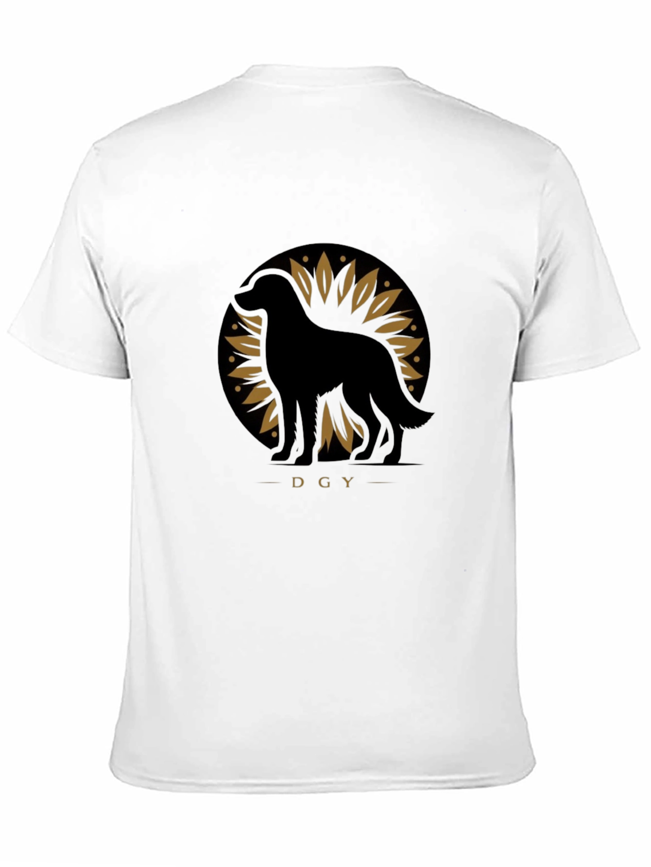 DGY Dog Silhouette Graphic Tee - Black Cotton Blend