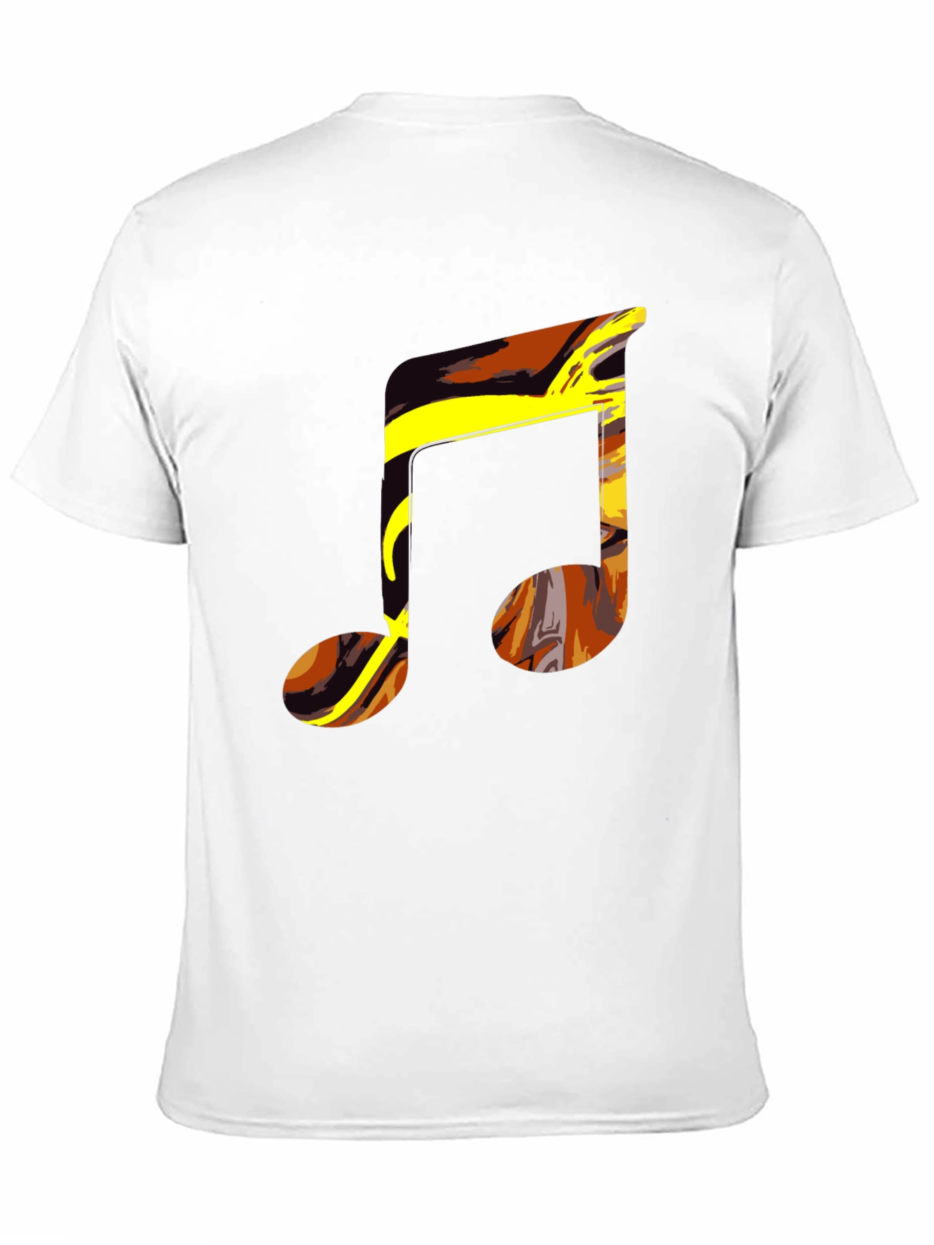 Abstract Music Note Graphic Tee - Black