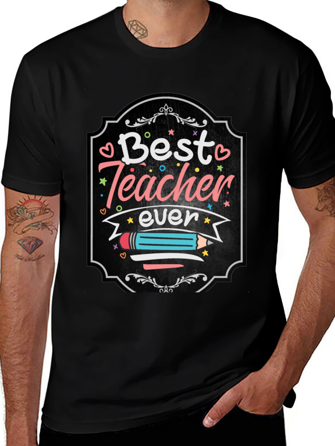 Best Teacher Ever Graphic Tee - Teacher Appreciation Gift