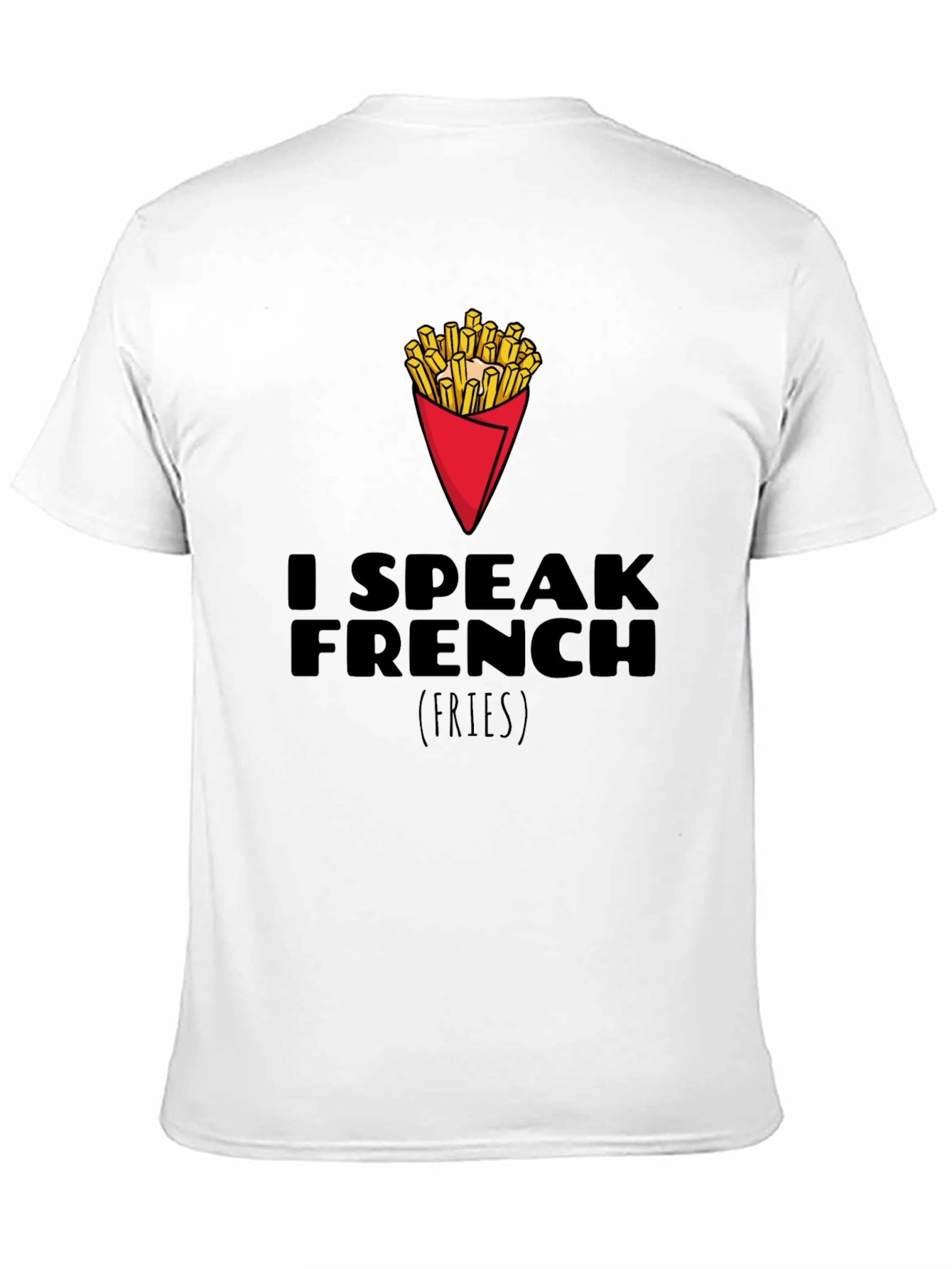 I Speak French Fries Graphic T-Shirt - Black