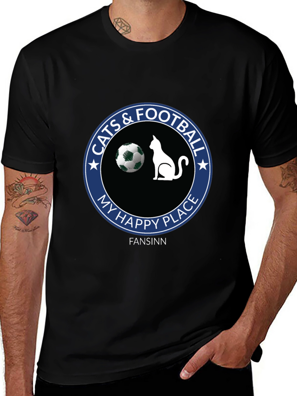 Cats & Football My Happy Place T-Shirt