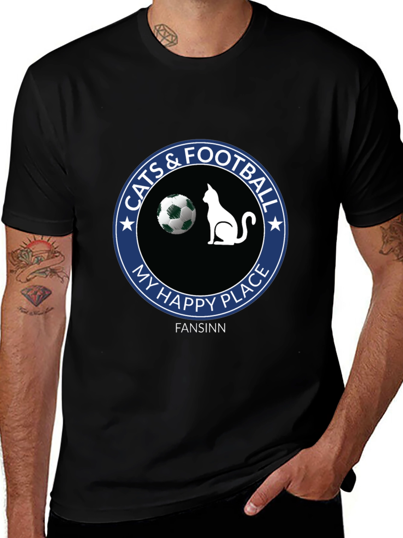 Cats & Football My Happy Place T-Shirt