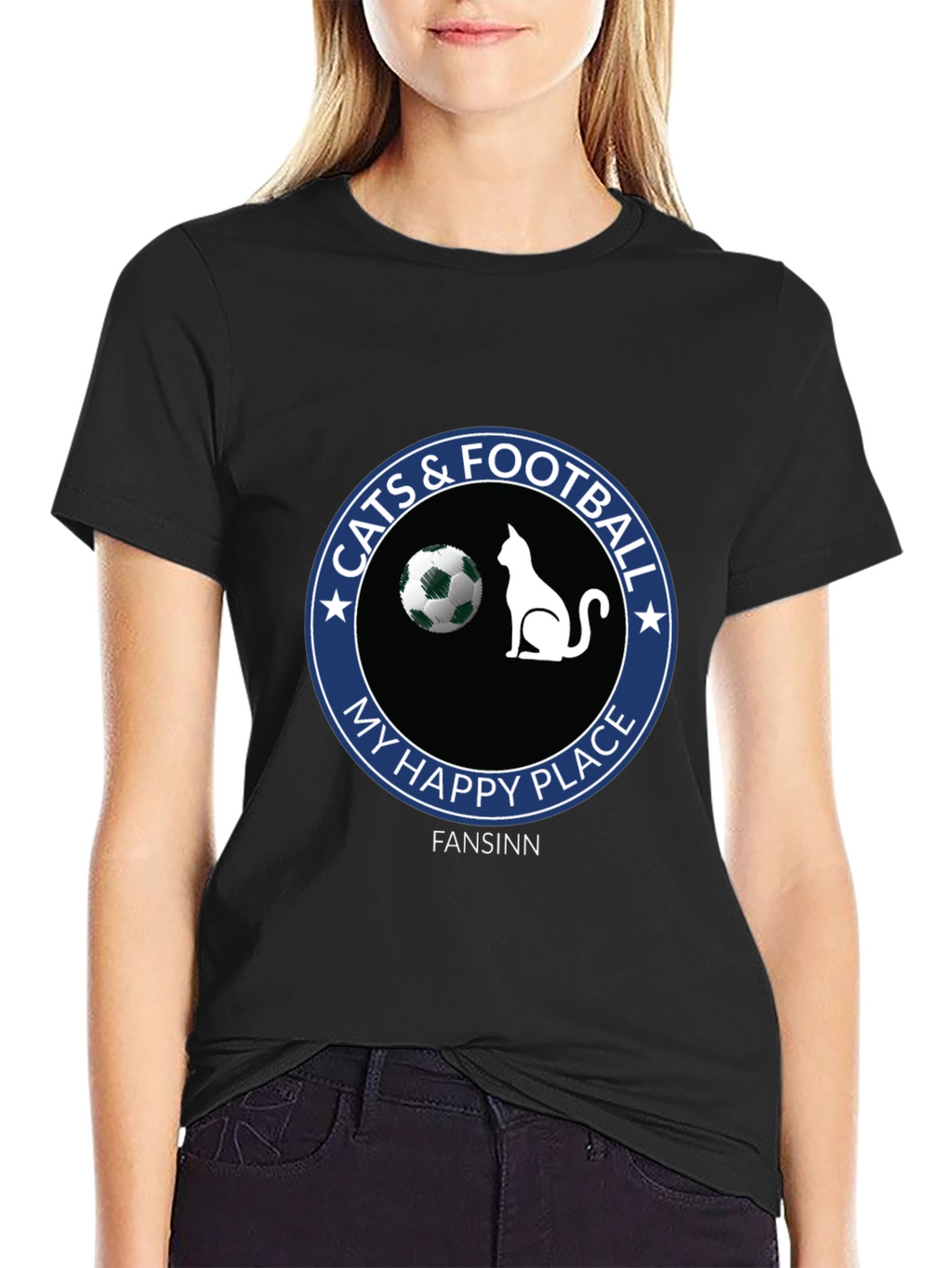 Cats & Football My Happy Place T-Shirt