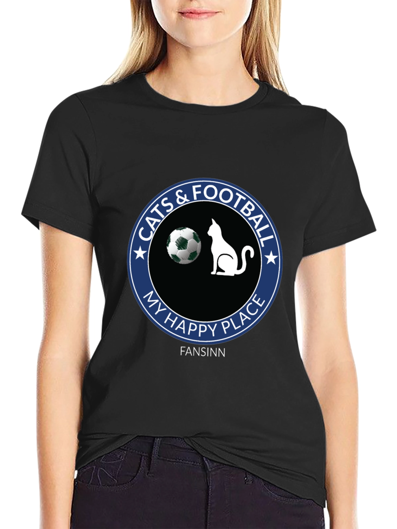 Cats & Football My Happy Place T-Shirt