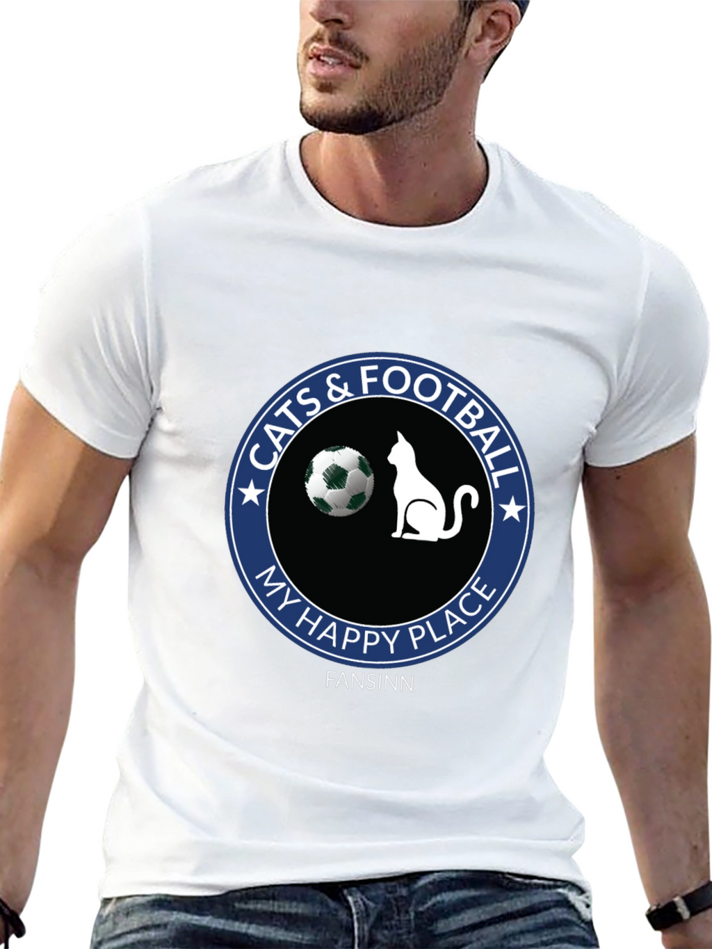 Cats & Football My Happy Place T-Shirt