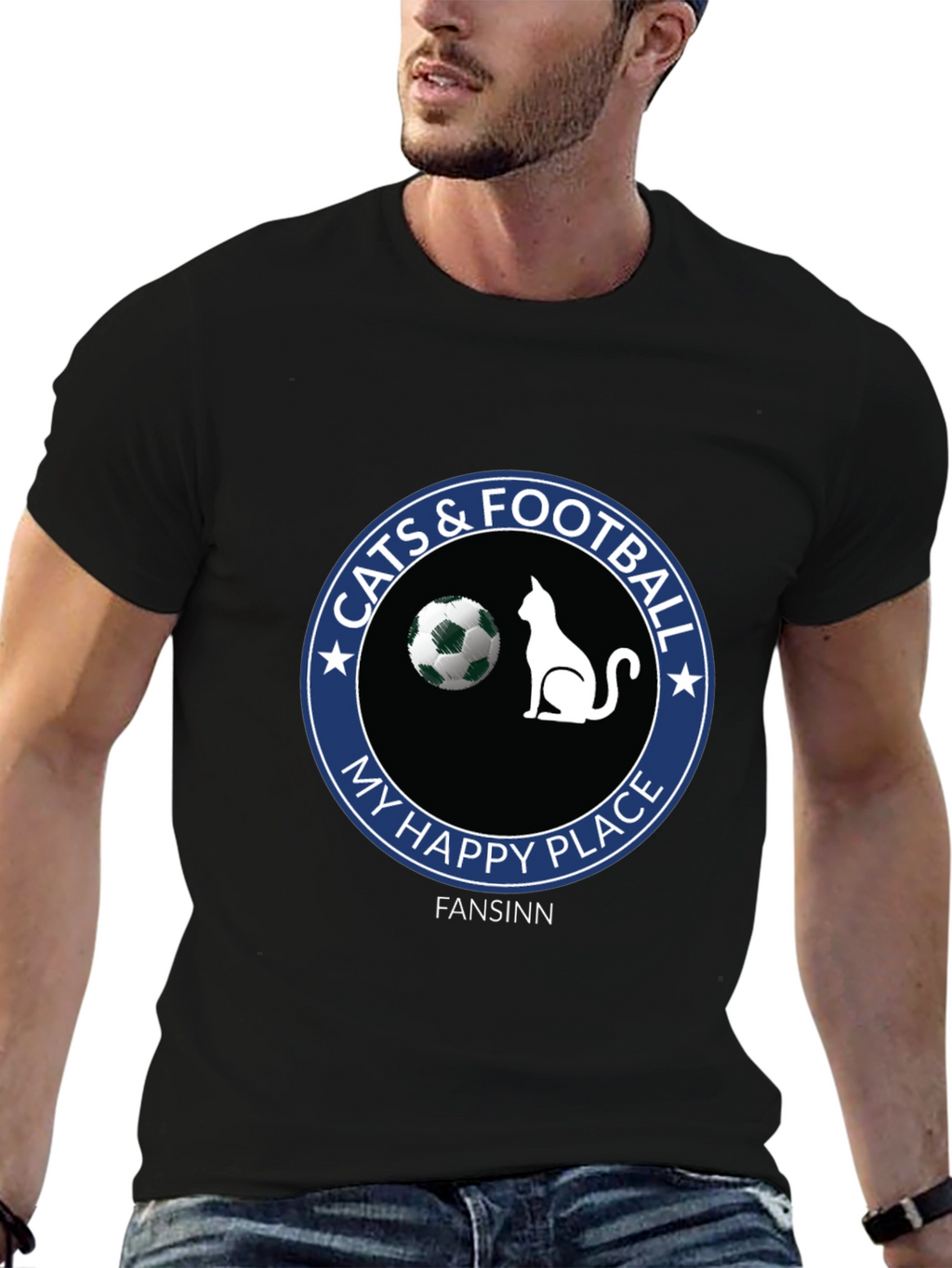 Cats & Football My Happy Place T-Shirt