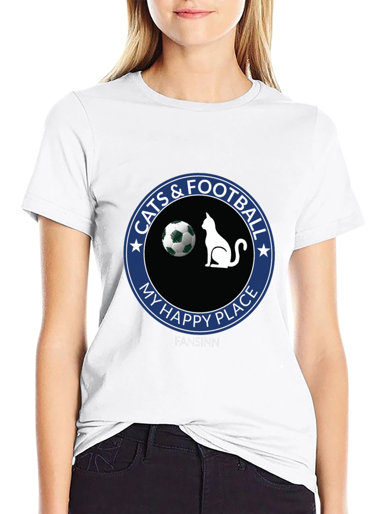 Cats & Football My Happy Place T-Shirt