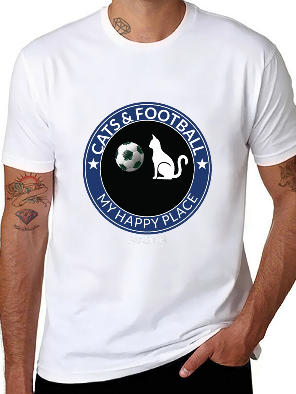 Cats & Football My Happy Place T-Shirt