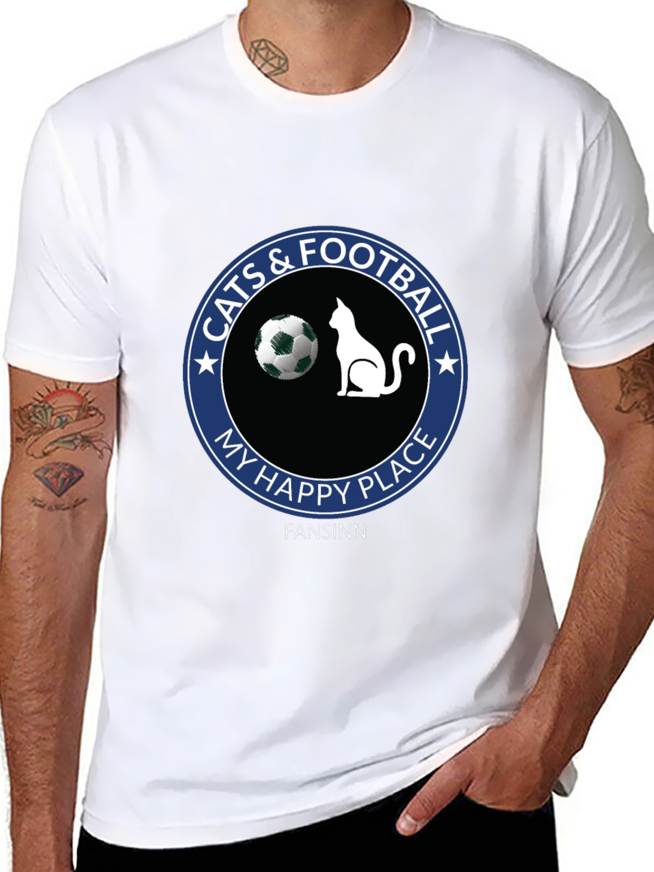 Cats & Football My Happy Place T-Shirt