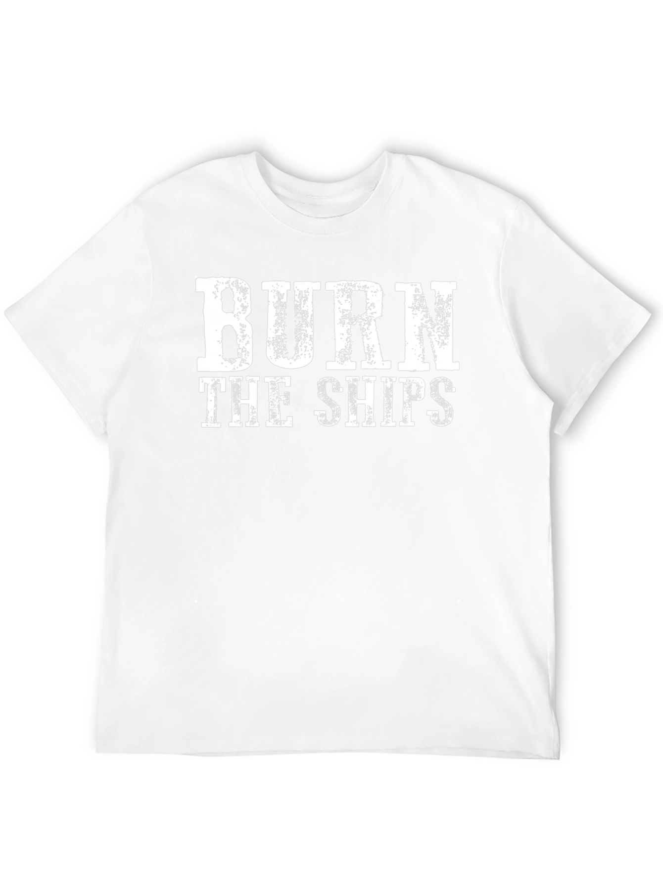 Burn the Ships Graphic Tee - Black Crew Neck Shirt