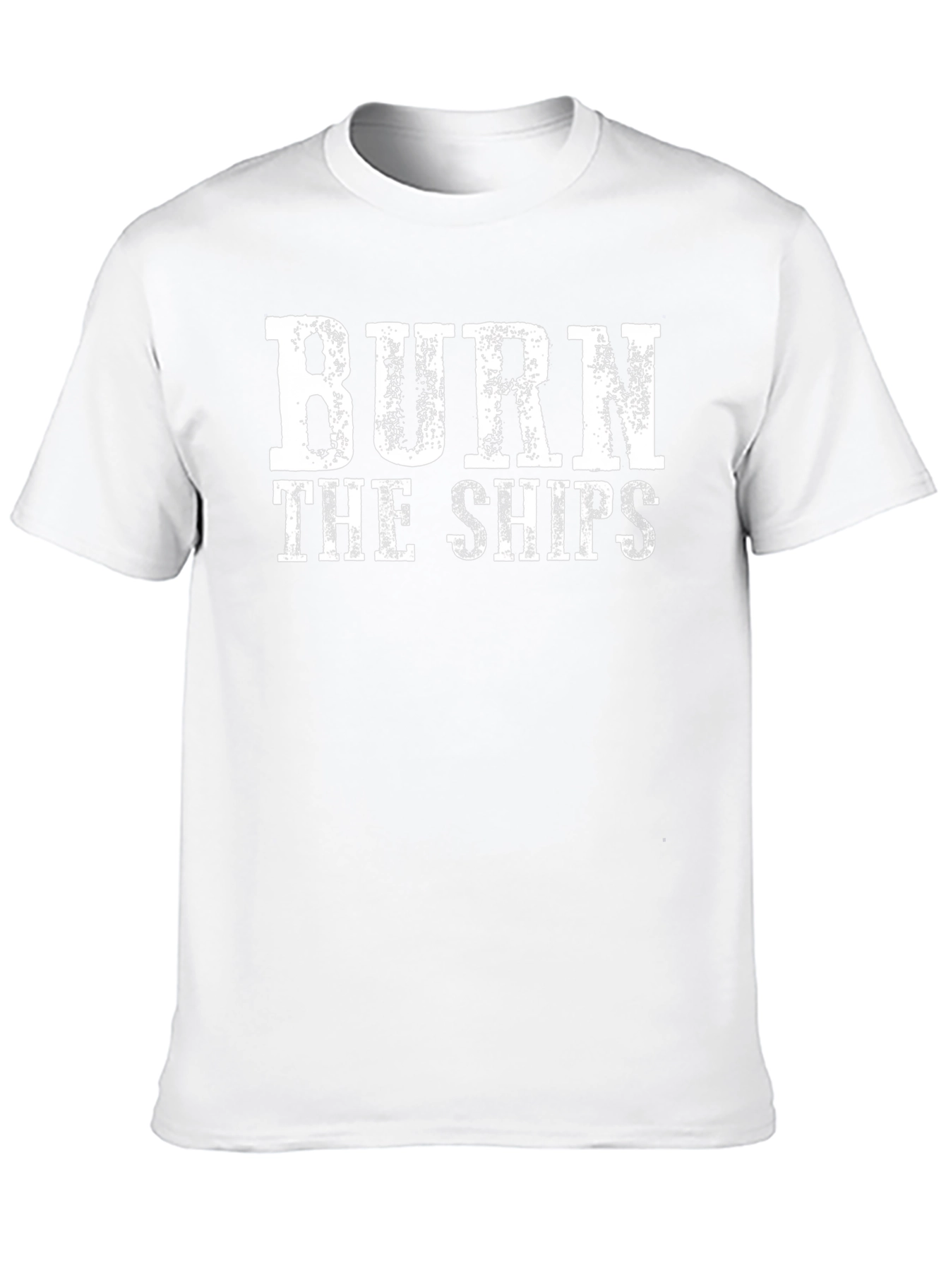 Burn the Ships Graphic Tee - Black Crew Neck Shirt