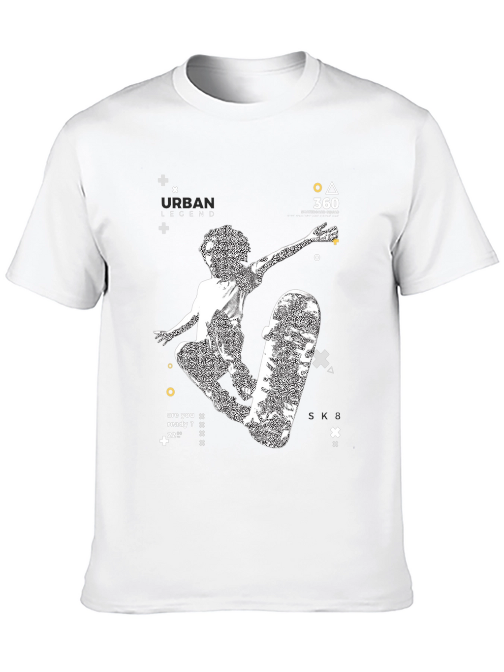Urban Legend Skateboarder Graphic Tee - Black
