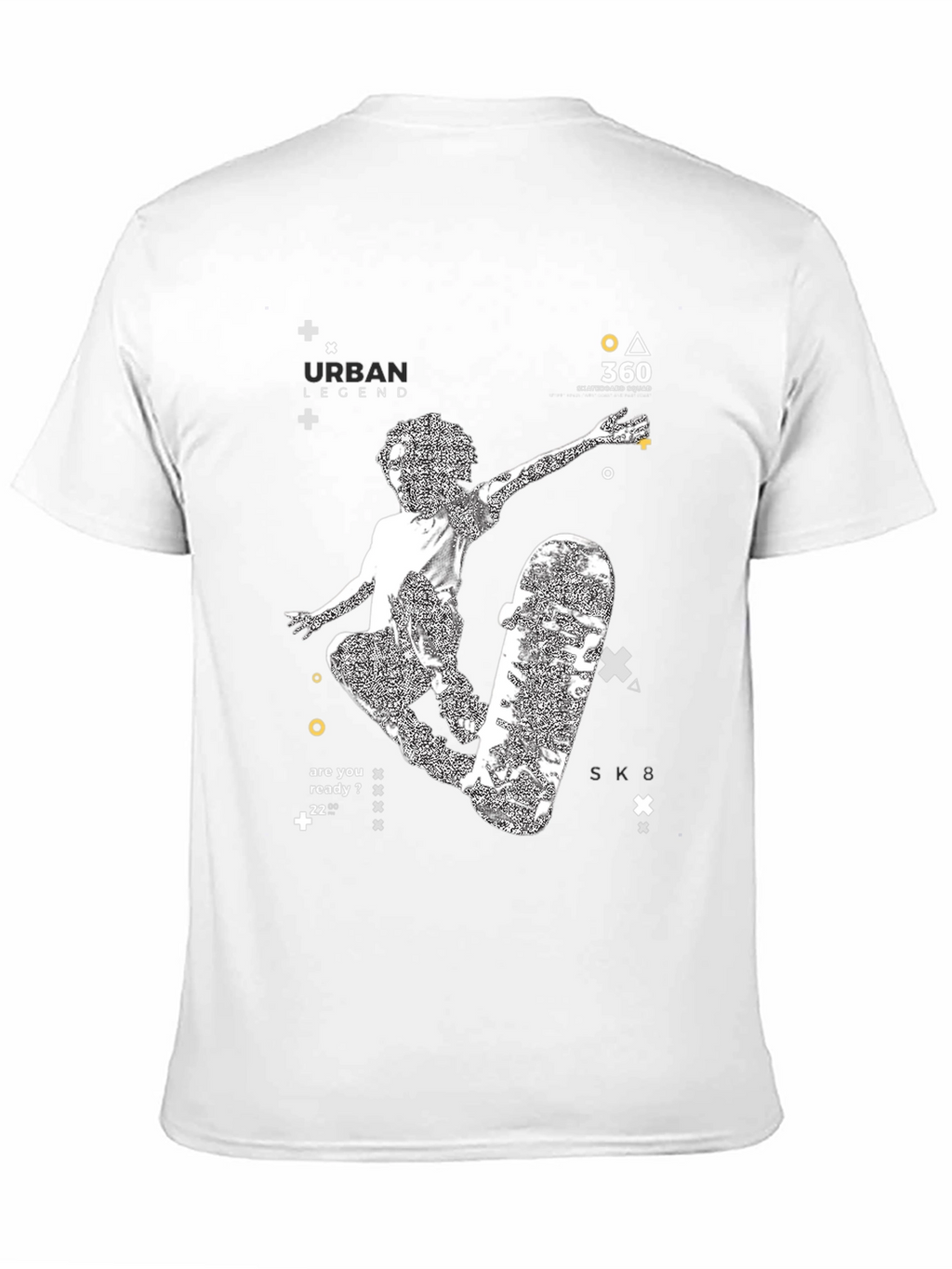 Urban Legend Skateboarder Graphic Tee - Black
