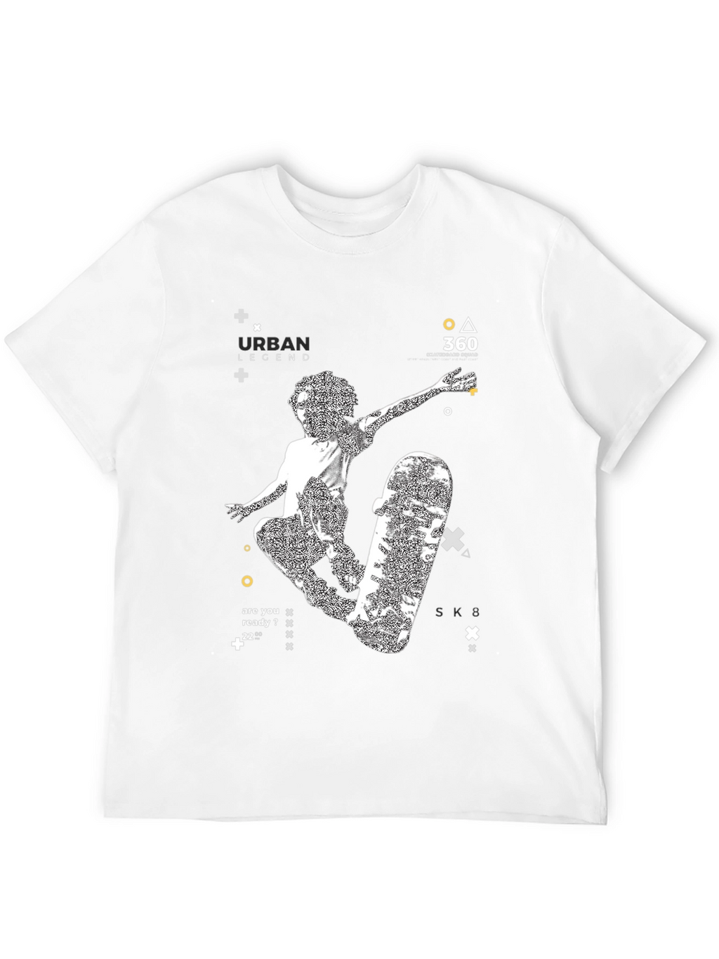Urban Legend Skateboarder Graphic Tee - Black