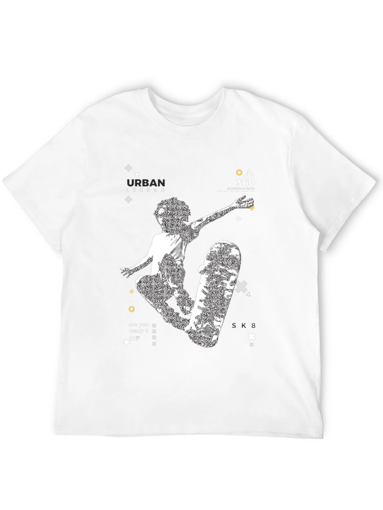 Urban Legend Skateboarder Graphic Tee - Black