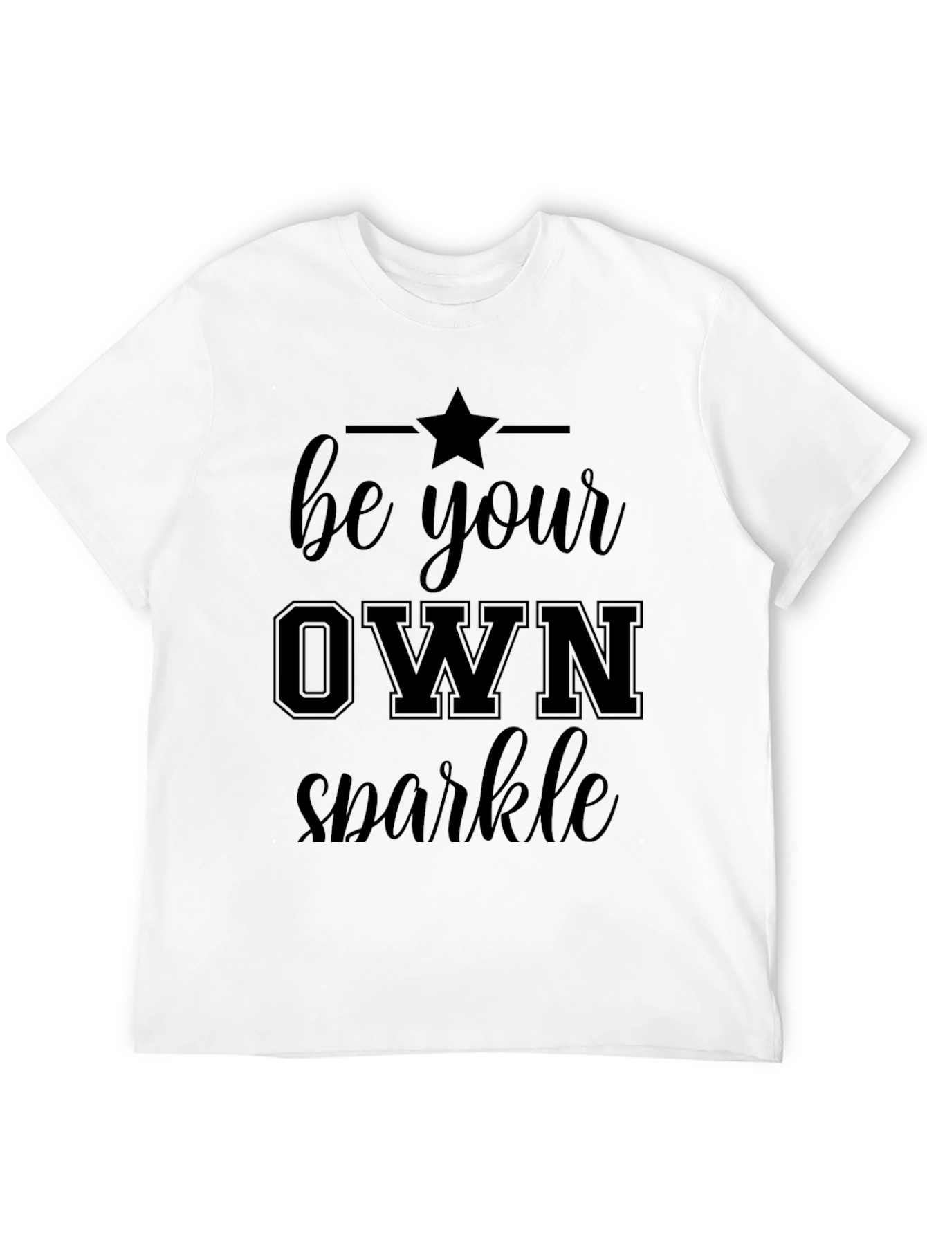 Be Your Own Sparkle Graphic Tee - Stylish Black T-Shirt