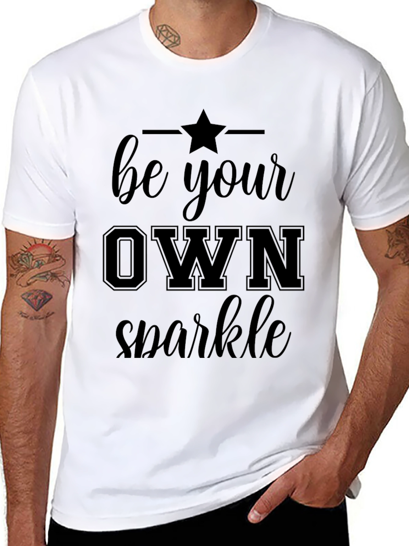 Be Your Own Sparkle Graphic Tee - Stylish Black T-Shirt