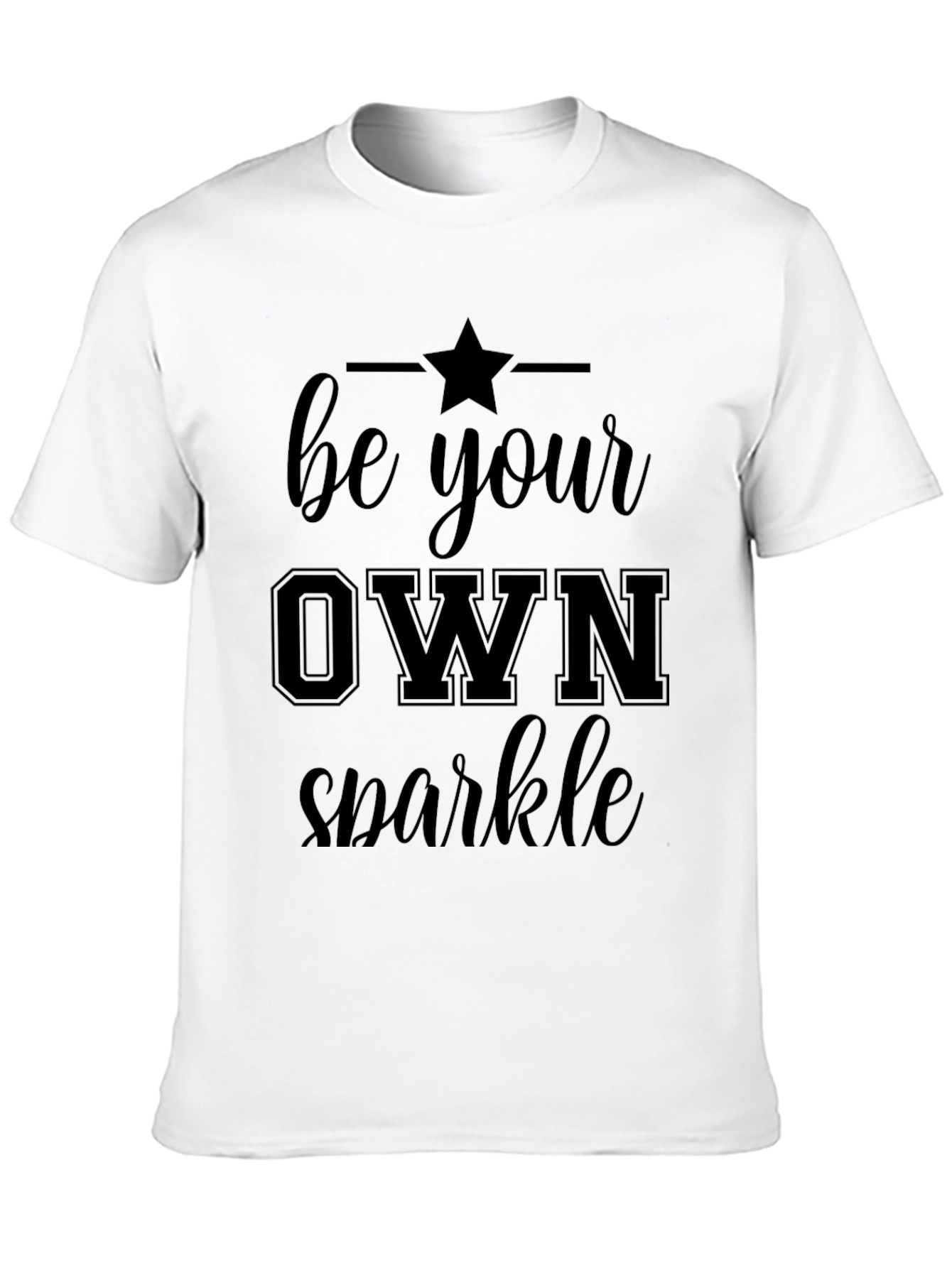 Be Your Own Sparkle Graphic Tee - Stylish Black T-Shirt
