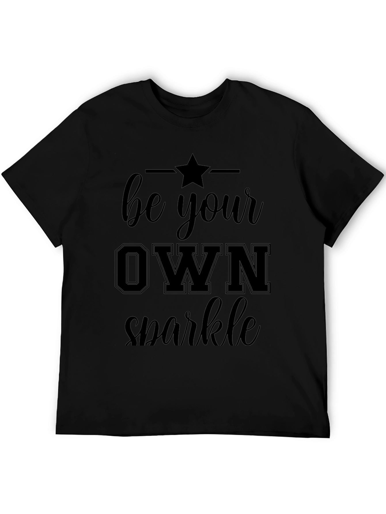 Be Your Own Sparkle Graphic Tee - Stylish Black T-Shirt