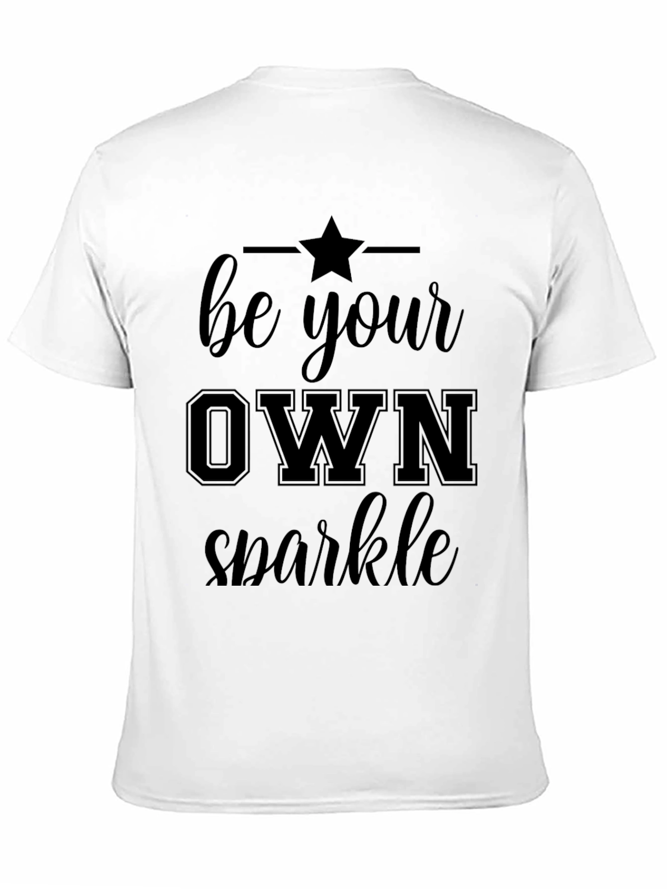 Be Your Own Sparkle Graphic Tee - Stylish Black T-Shirt