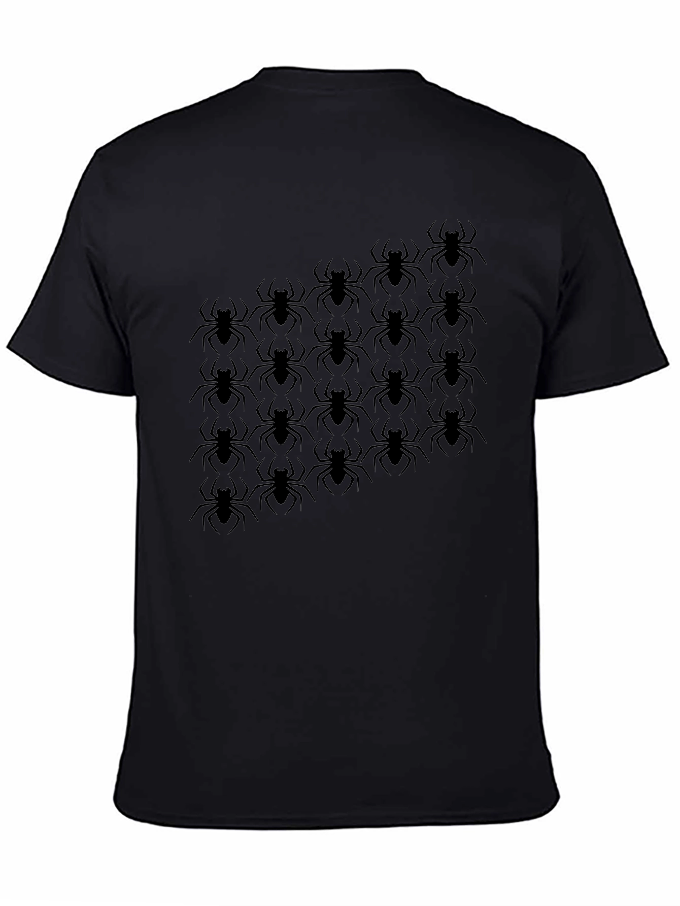 Spider Graphic Tee - Black Short Sleeve Cotton T-Shirt
