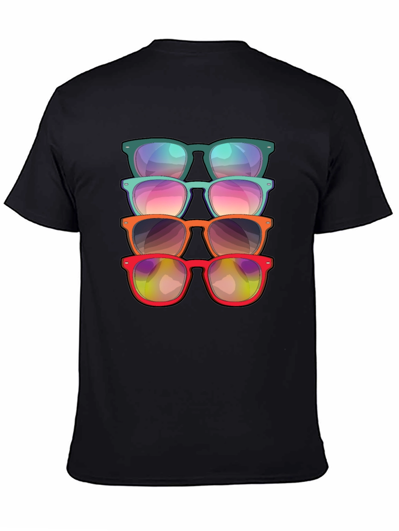Sunglasses Stack Graphic Tee - Cool Casual Style