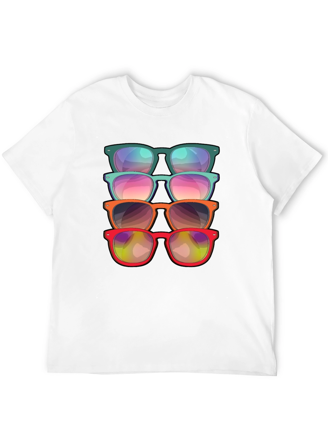 Sunglasses Stack Graphic Tee - Cool Casual Style