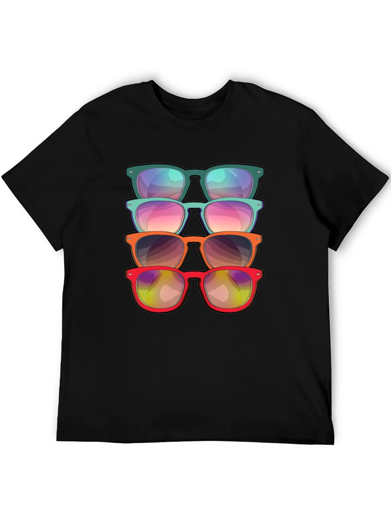 Sunglasses Stack Graphic Tee - Cool Casual Style