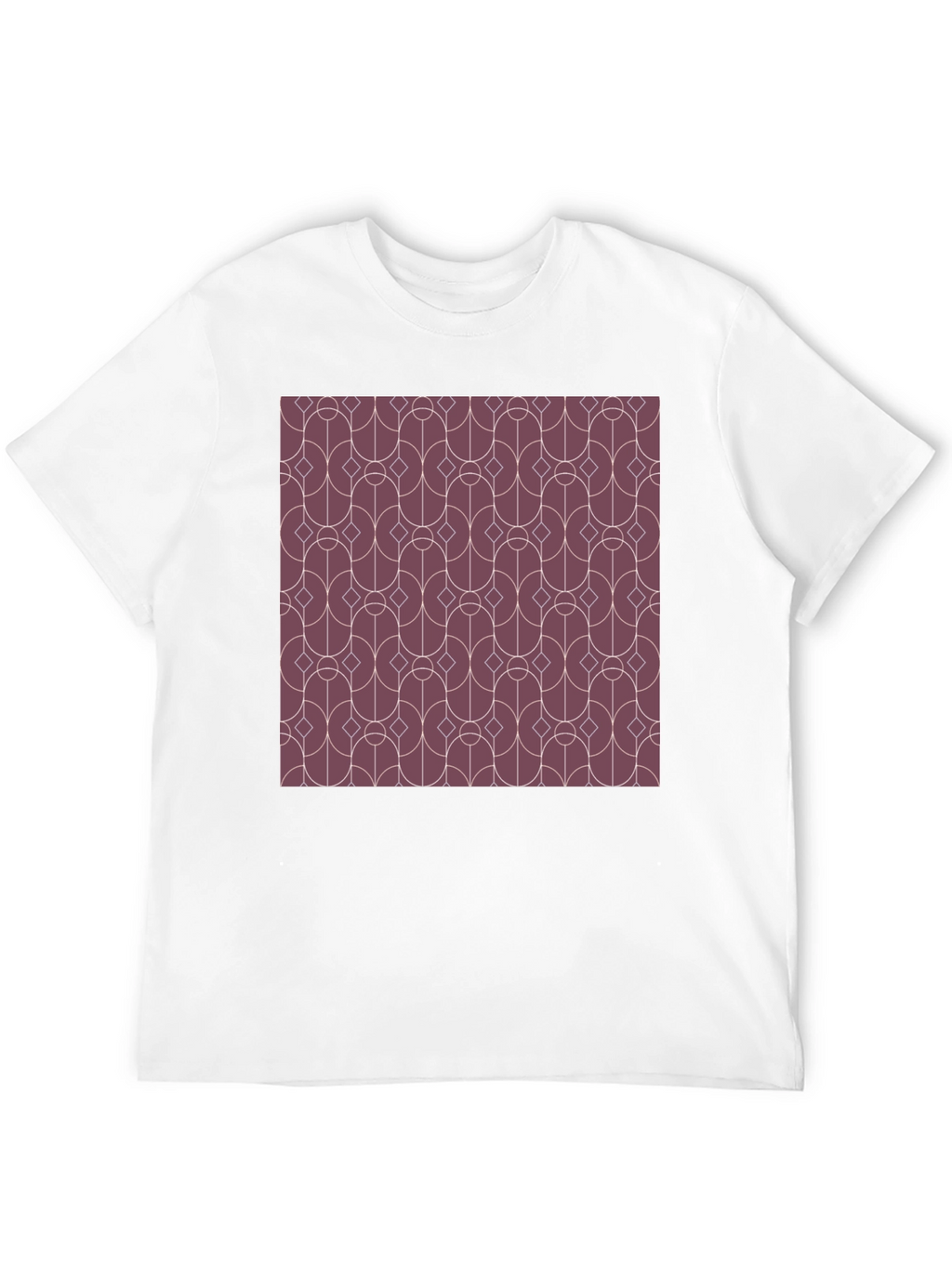 Geometric Pattern Graphic Tee - Modern Style