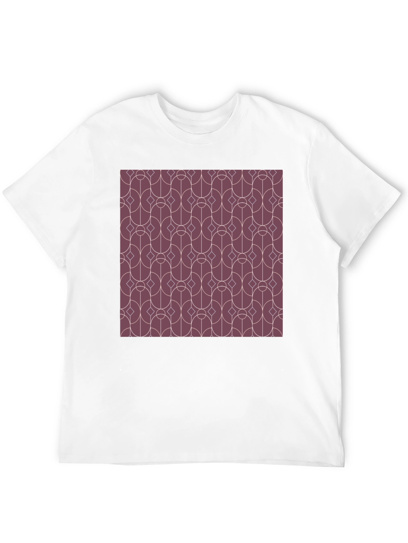 Geometric Pattern Graphic Tee - Modern Style