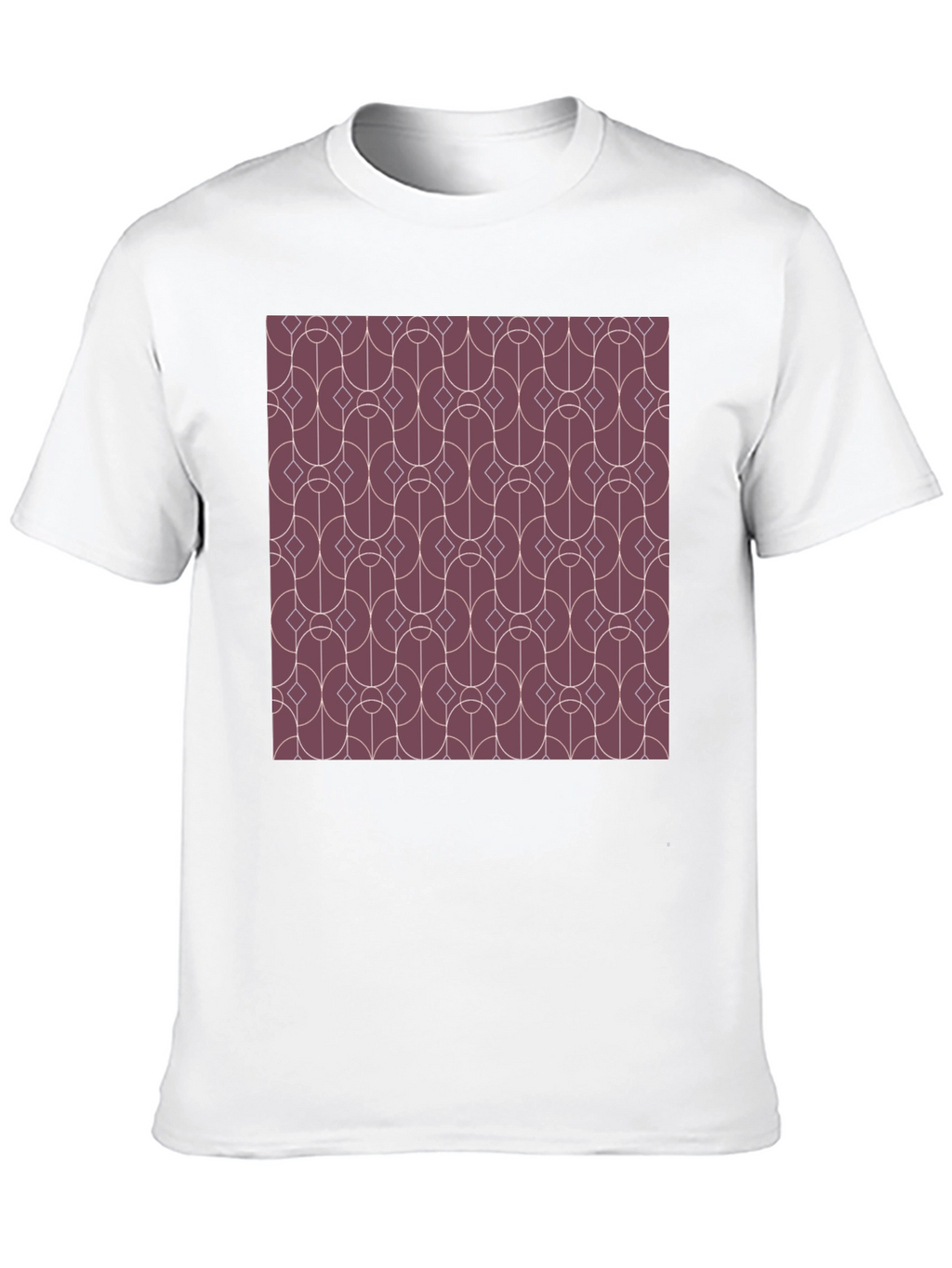 Geometric Pattern Graphic Tee - Modern Style