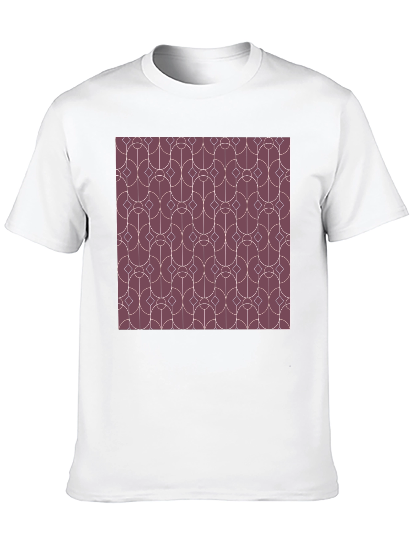 Geometric Pattern Graphic Tee - Modern Style