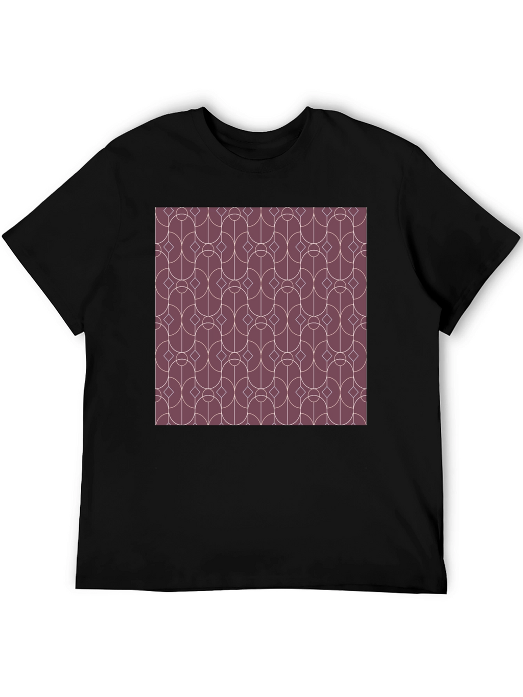 Geometric Pattern Graphic Tee - Modern Style