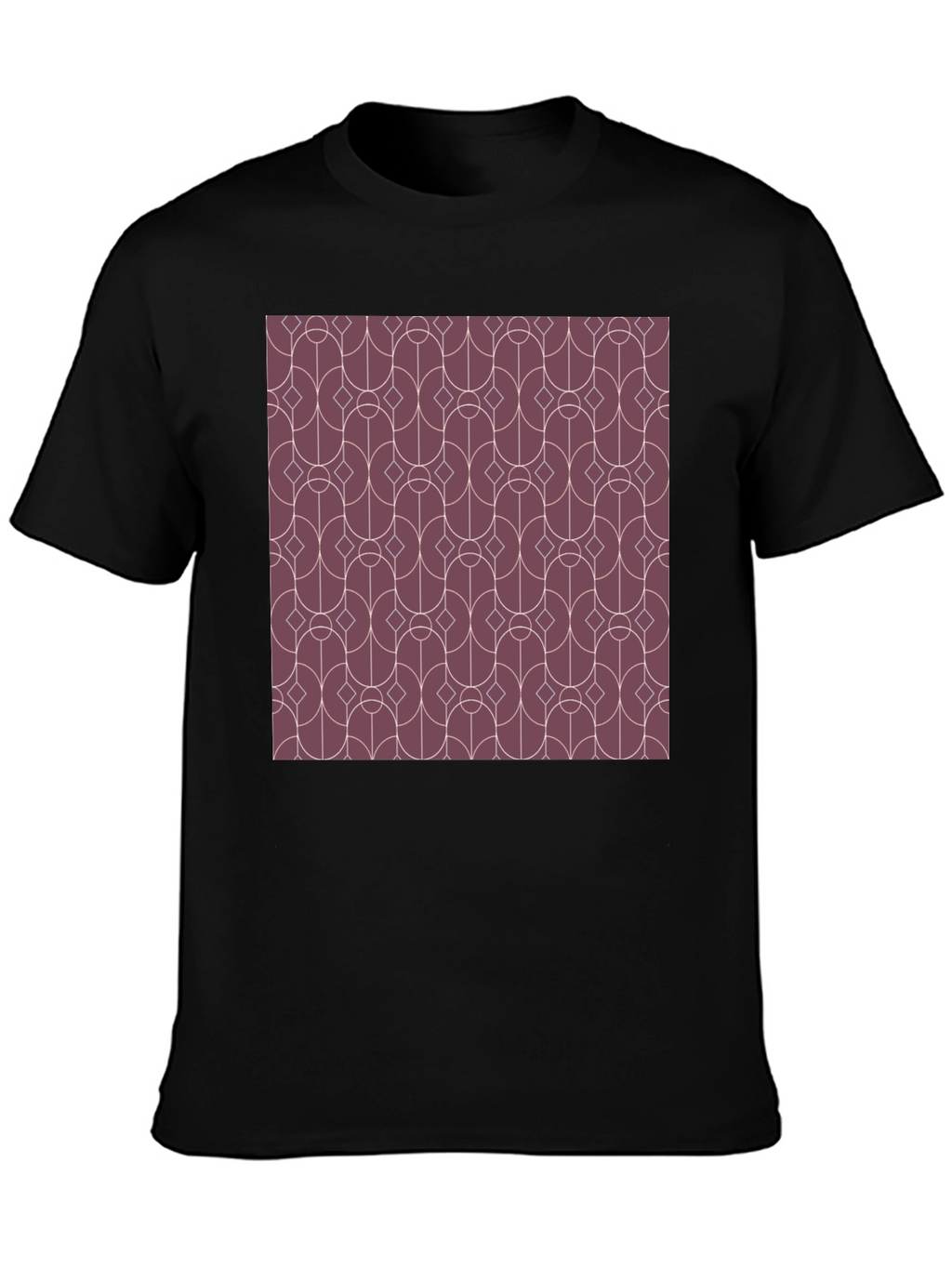 Geometric Pattern Graphic Tee - Modern Style