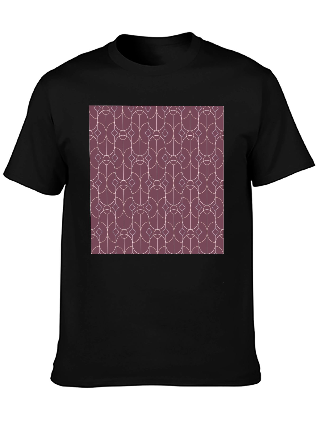 Geometric Pattern Graphic Tee - Modern Style