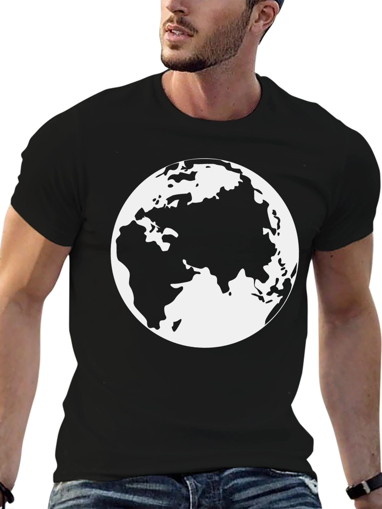 Earth Graphic Tee - Modern Globe Print Shirt
