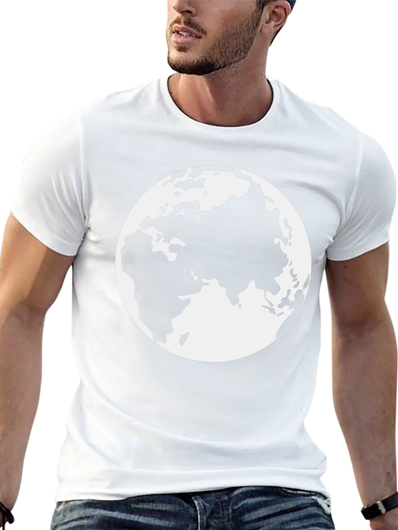 Earth Graphic Tee - Modern Globe Print Shirt