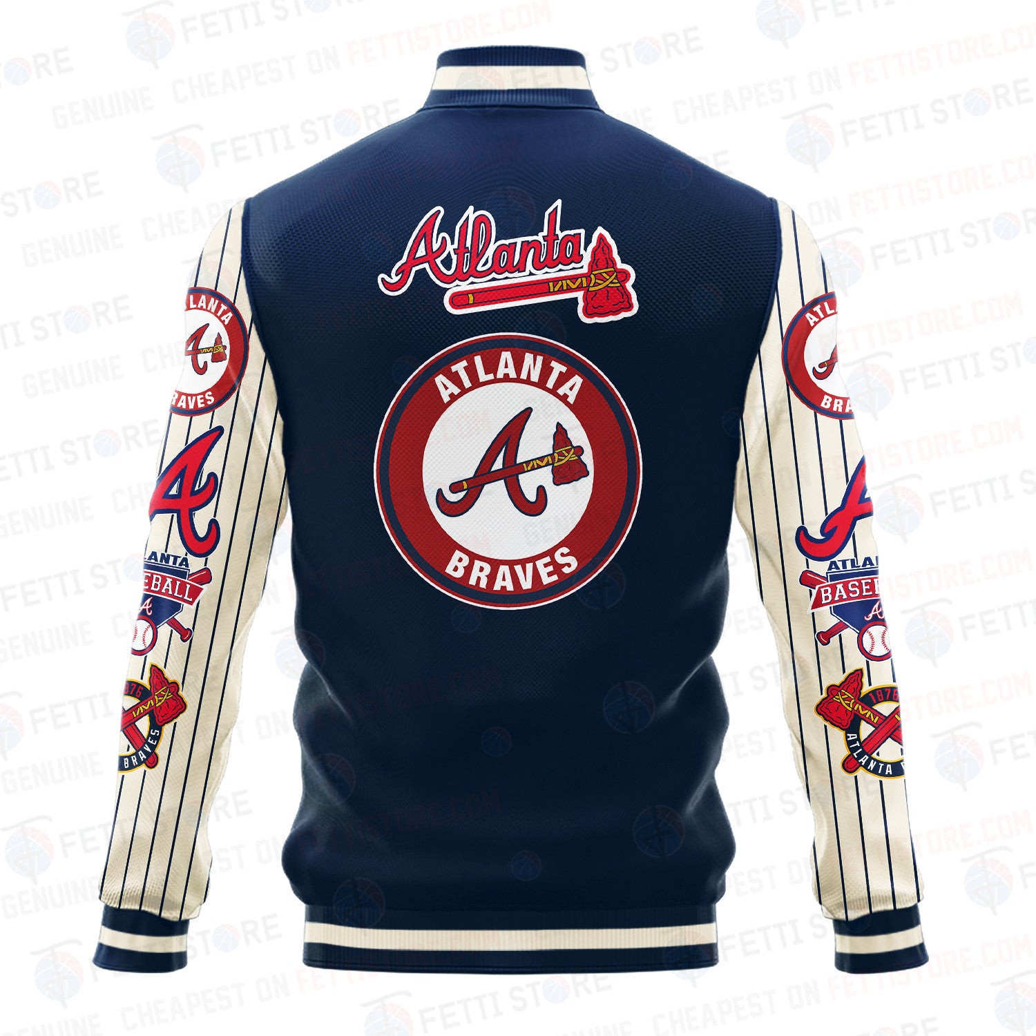 Atlanta Braves - Major League Baseball AOP Varsity Jacket V6 - All-Over-Printed Jacket