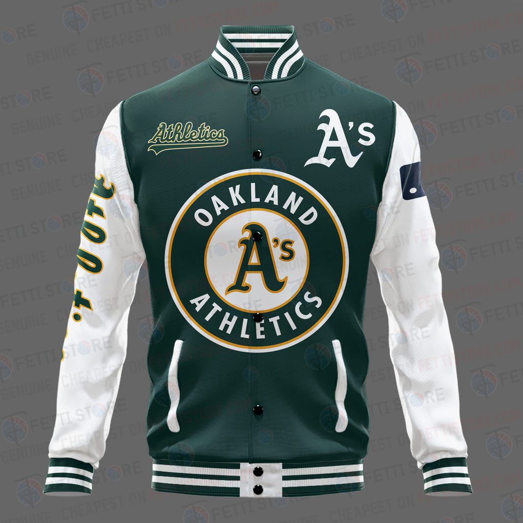 Oakland Athletics Major League Baseball AOP Varsity Jacket STM - All-Over-Printed Jacket