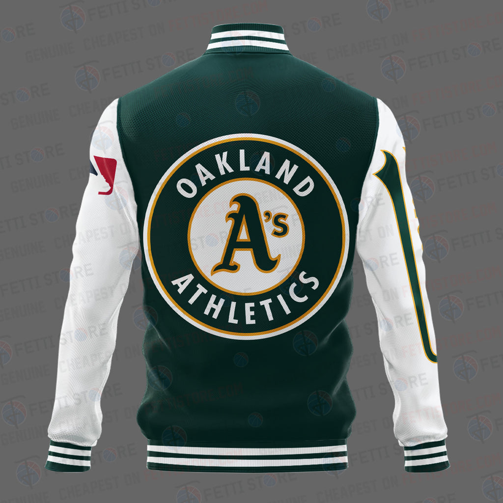 Oakland Athletics Major League Baseball AOP Varsity Jacket STM - All-Over-Printed Jacket
