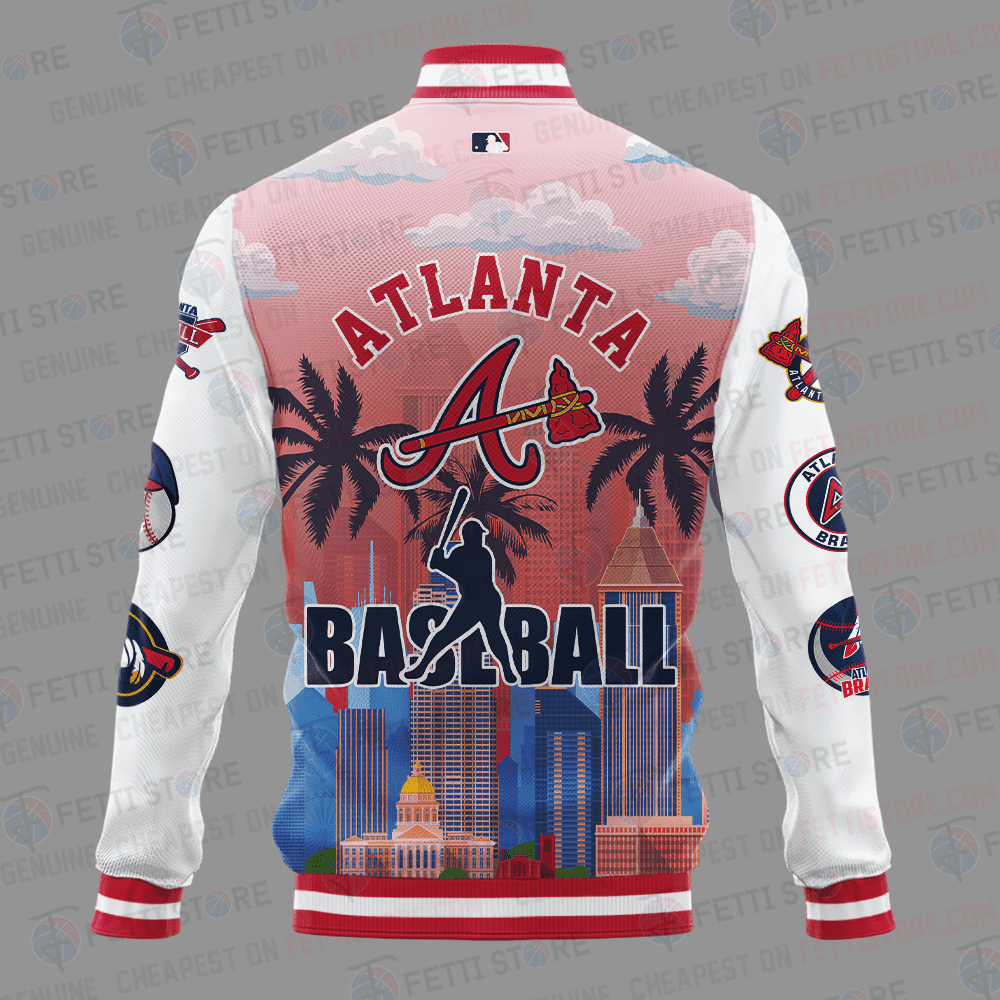 Atlanta Braves Major League Baseball AOP Varsity Jacket STM - All-Over-Printed Jacket