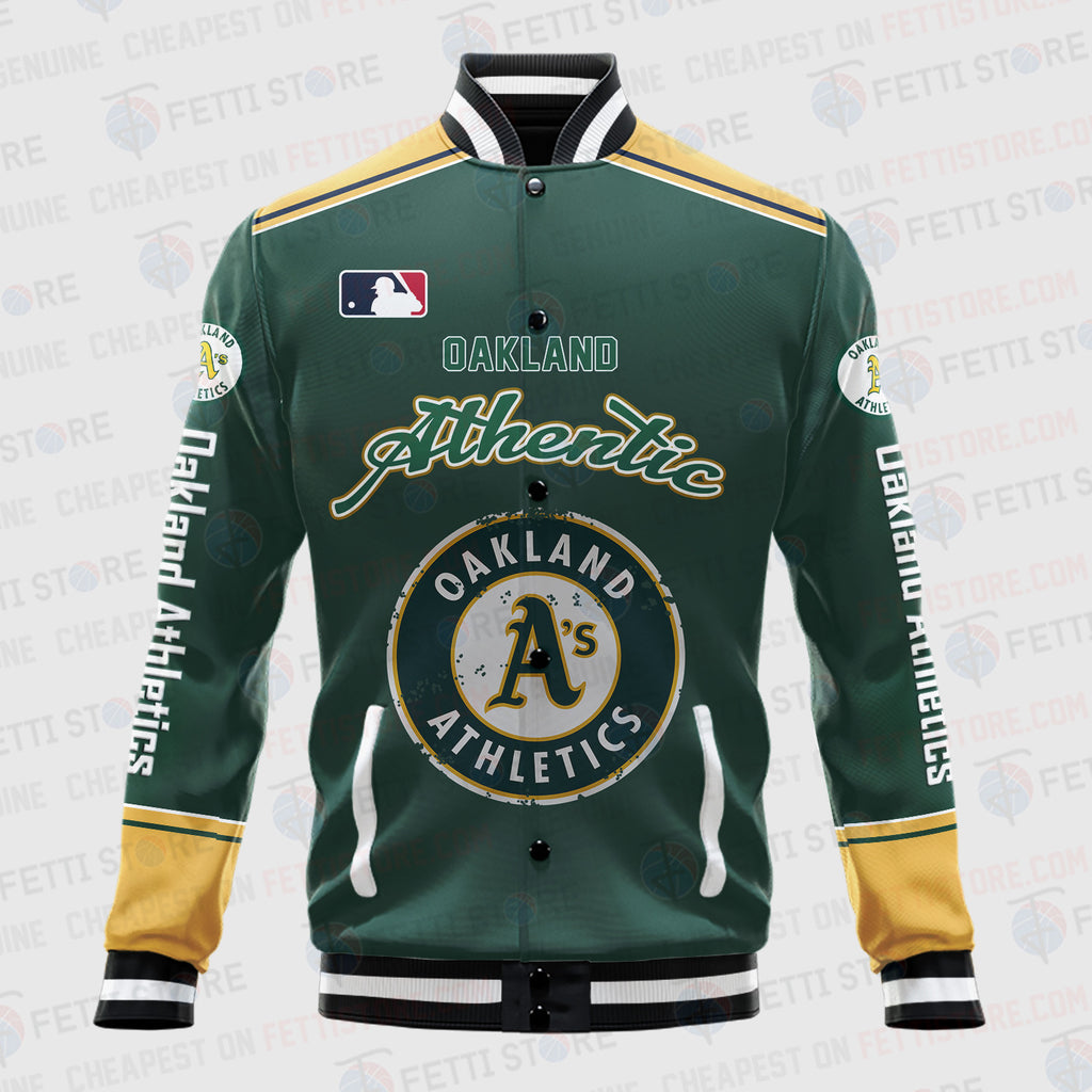 Oakland Athletics - Major League Baseball AOP Varsity Jacket V5 - All-Over-Printed Jacket