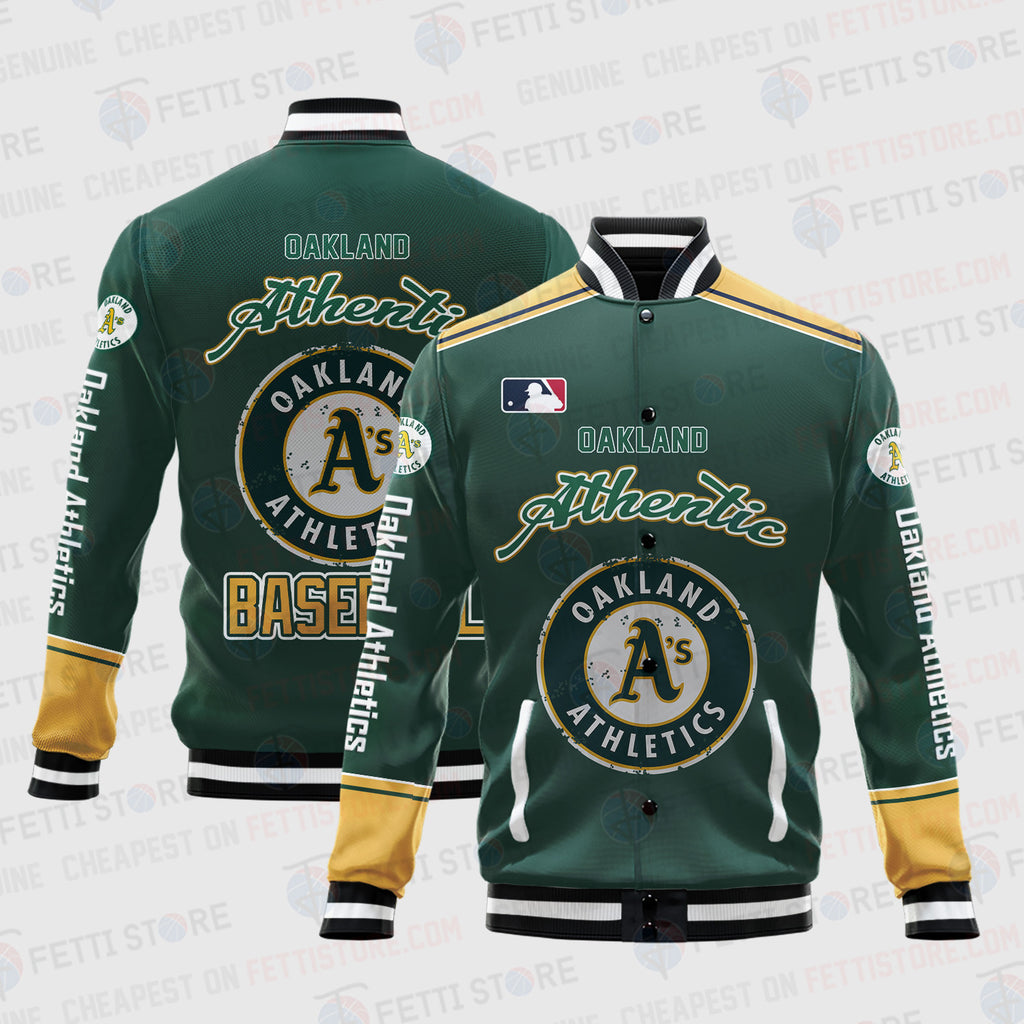 Oakland Athletics - Major League Baseball AOP Varsity Jacket V5 - All-Over-Printed Jacket