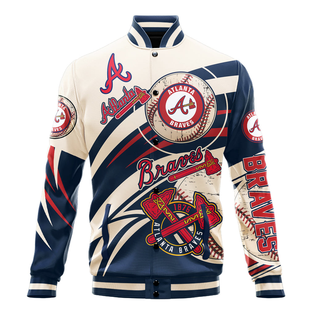 Atlanta Braves - Major League Baseball AOP Varsity Jacket V9 - All-Over-Printed Jacket